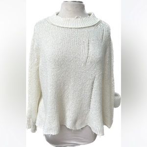 Wooden Ships women’s Oliver Distressed Chunky Crew PulloverXS